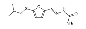 5-isobutylsulfanyl-furan-2-carbaldehyde semicarbazone Structure