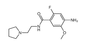 4-amino-2-fluoro-5-methoxy-N-(2-pyrrolidin-1-ylethyl)benzamide Structure