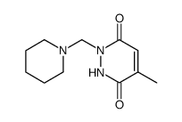 4-methyl-1-piperidinomethyl-1,2-dihydro-pyridazine-3,6-dione结构式