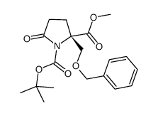 (S)-1-tert-butyl 2-methyl 2-[(benzyloxy)methyl]-5-oxo-pyrrolidine-1,2-dicarboxylate结构式