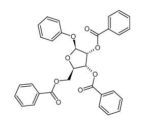 phenyl 2,3,5-tri-O-benzoyl-β-D-ribofuranoside Structure