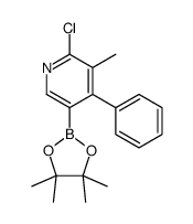 2-chloro-3-methyl-4-phenyl-5-(4,4,5,5-tetramethyl-1,3,2-dioxaborolan-2-yl)pyridine结构式