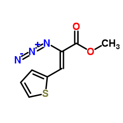 Methyl (2Z)-2-azido-3-(2-thienyl)acrylate structure