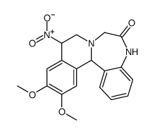 12,13-dimethoxy-10-nitro-7,9,10,14b-tetrahydro-5H-isoquinolino[2,1-d][1,4]benzodiazepin-6-one Structure