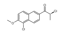 (S)-2-chloro-1-(5'-chloro-6'-methoxy-2'-naphthyl)propan-1-one结构式