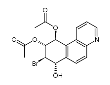9α,10β-diacetoxy-8β-bromo-7α-hydroxy-7,8,9,10-tetrahydrobenzo[f]quinoline结构式