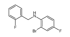 2-Bromo-4-fluoro-N-(2-fluorobenzyl)aniline结构式