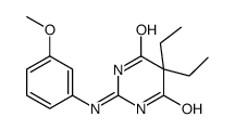 5,5-diethyl-2-(3-methoxyanilino)-1H-pyrimidine-4,6-dione结构式