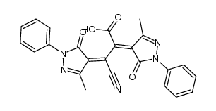 mononitrile of (1-phenyl-3-methyl-5-oxo-4-pyrazolylidene)succinic acid Structure