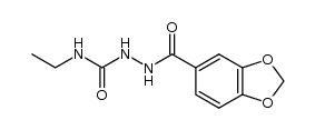 2-(benzo[d][1,3]dioxole-5-carbonyl)-N-ethylhydrazinecarboxamide结构式
