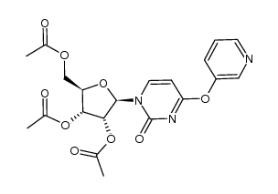 (2R,3R,4R,5R)-2-(acetoxymethyl)-5-(2-oxo-4-(pyridin-3-yloxy)pyrimidin-1(2H)-yl)tetrahydrofuran-3,4-diyl diacetate结构式