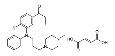1-Propanone, 1-(10-(3-(4-methyl-1-piperazinyl)propyl)phenothiazin-2-yl )-, dimaleate结构式