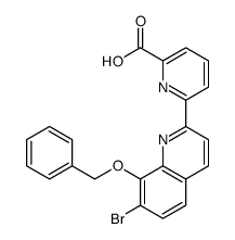 6-(7-bromo-8-phenylmethoxyquinolin-2-yl)pyridine-2-carboxylic acid结构式