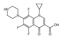 1-cyclopropyl-5,6,8-trifluoro-7-(1-piperazinyl)-4(1H)-oxoquinoline-3-carboxylic acid结构式