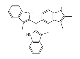 bis(3-methylindol-2-yl)(2,3-dimethylindol-5-yl)methan结构式