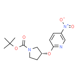 (R)-tert-Butyl 3-(5-nitropyridin-2-yloxy)pyrrolidine-1-carboxylate结构式