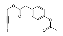 3-iodoprop-2-ynyl 2-(4-acetyloxyphenyl)acetate结构式