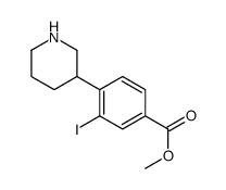 3-碘-4-(哌啶-3-基)苯甲酸甲酯结构式