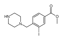 3-碘-4-(哌嗪-1-甲基)苯甲酸甲酯结构式