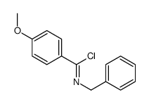 N-benzyl-4-methoxybenzenecarboximidoyl chloride结构式