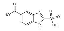 5(6)-carboxy-2-benzimidazolesulphonic acid结构式