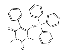 1,3-dimethyl-6-triphenylphosphoranylideneamino-5-phenyl-pyrimidine-2,4(1H,3H)-dione结构式