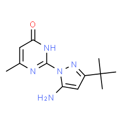 2-(5-Amino-3-tert-butyl-1H-pyrazol-1-yl)-6-methylpyrimidin-4(3H)-one Structure