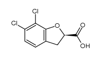 (R)-6,7-dichloro-2,3-dihydrobenzofuran-2-carboxylic acid结构式