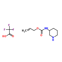 Allyl 3-piperidinylcarbamate trifluoroacetate (1:1)结构式