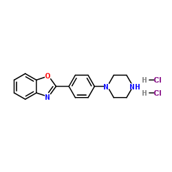 2-[4-(1-Piperazinyl)phenyl]-1,3-benzoxazole dihydrochloride Structure