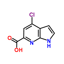 4-chloro-1H-pyrrolo[2,3-b]pyridine-6-carboxylic acid Structure