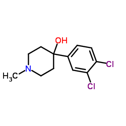 4-(3,4-Dichlorophenyl)-1-methyl-4-piperidinol结构式