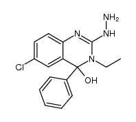 3-Ethyl-2-hydrazino-4-hydroxy-3,4-dihydro-chinazolin结构式