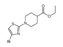 ethyl 1-(4-bromo-1,3-thiazol-2-yl)piperidine-4-carboxylate结构式