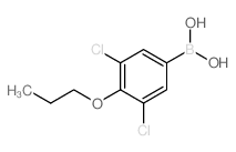 (3,5-二氯-4-丙氧基苯基)硼酸结构式