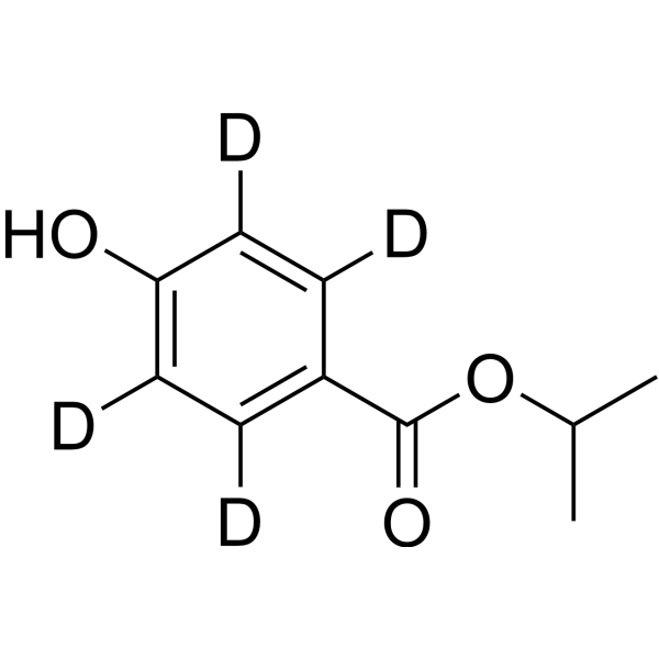 Isopropyl 4-hydroxybenzoate-d4结构式