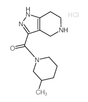 (3-Methyl-1-piperidinyl)(4,5,6,7-tetrahydro-1H-pyrazolo[4,3-c]pyridin-3-yl)methanone hydrochloride结构式