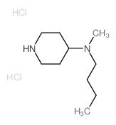 N-Butyl-N-methyl-4-piperidinamine dihydrochloride Structure