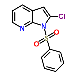 2-氯-1-(苯基磺酰基)-1H-吡咯并[2,3-b]吡啶结构式