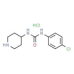 1-(4-Chlorophenyl)-3-(piperidin-4-yl)urea hydrochloride结构式