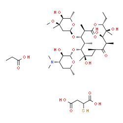 propionyl erythromycin mercaptosuccinate Structure