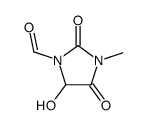 1-Imidazolidinecarboxaldehyde, 5-hydroxy-3-methyl-2,4-dioxo- (9CI) Structure