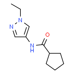 N-(1-乙基-1H-吡唑-4-基)环戊烷酰胺结构式