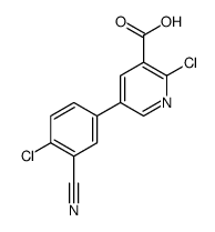 2-chloro-5-(4-chloro-3-cyanophenyl)pyridine-3-carboxylic acid Structure
