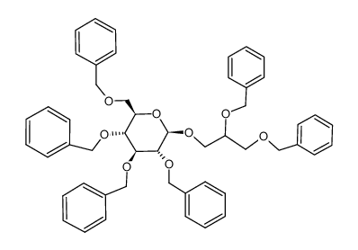 1,2-di-O-benzyl-3-O-(2,3,4,6-tetra-O-benzyl-β-D-glucopyranosyl)glycerol结构式