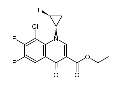 ethyl 8-chloro-6,7-difluoro-1-((1R,2S)-2-fluorocyclopropyl)-4-oxo-1,4-dihydroquinoline-3-carboxylate Structure