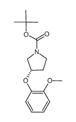 tert-butyl (S)-3-(2-methoxyphenoxy)pyrrolidine-1-carboxylate结构式