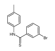3-bromo-N-(4-methylphenyl)benzenecarbothioamide结构式