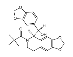 (R-(R*,S*))-α-1,3-benzodioxol-5-yl-5,6,7,8-tetrahydro-6-(2,2-dimethyl-1-oxopropyl)-1,3-dioxolo(4,5-g)isoquinoline-5-methanol结构式