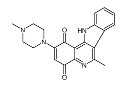 6-methyl-2-(4-methylpiperazin-1-yl)-11H-indolo[3,2-c]quinoline-1,4-dione结构式